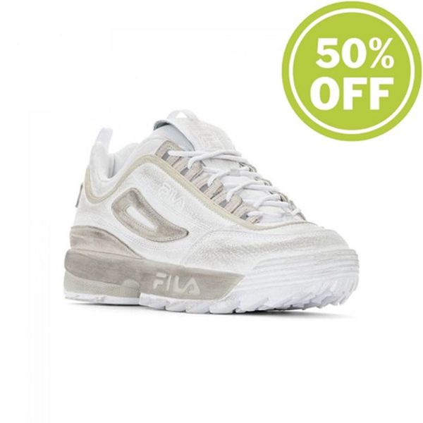 Fila Tenisky Panske Biele - Disruptor Low Vypredaj - Slovakia 64289-ZHFY